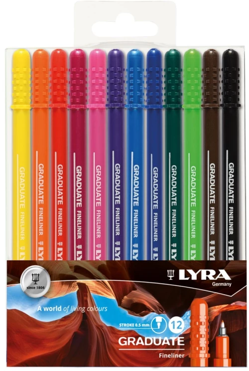 Lyra graduate fineliner 12τμχ μαρκαδόρος σχεδίου 0.5mm 6771120