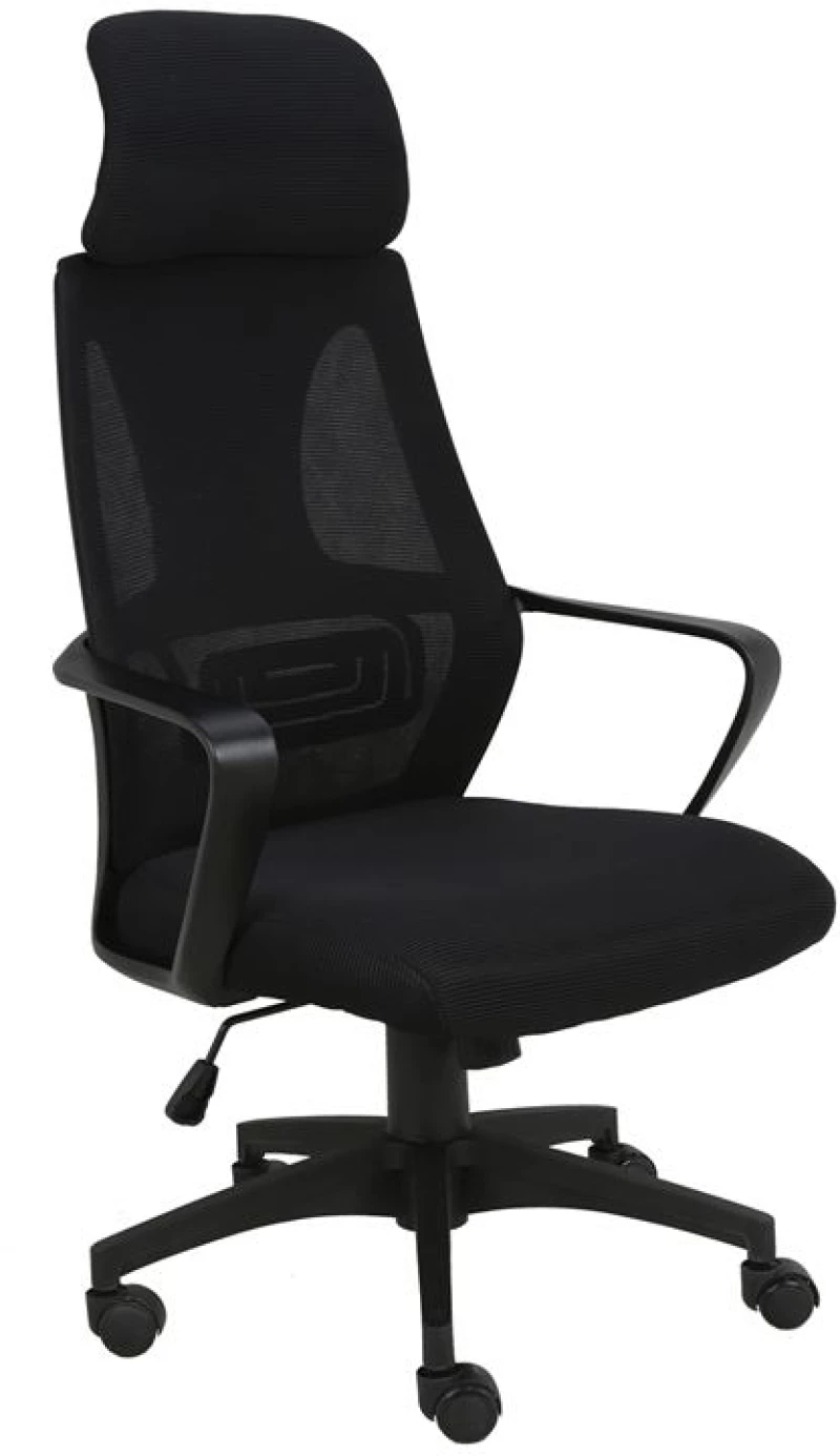 WOODWELL ΕΟ544,1BF2950 Πολυθρόνα Γραφείου Διευθυντή, Mesh Μαύρο 62x62x113/121cm ΕΟ544,1