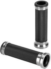 Lampa ΧΕΡΟΥΛΙΑ MOTO ALU GRIP  ΜΑΥΡΟ/ΑΣΗΜΙ ΧΡΩΜΑ 22mm+25mm 12cm LAMPA - 2 τεμ. 9175.5-LM