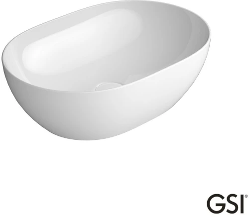 GSI Pura Επικαθήμενος Νιπτήρας Πορσελάνης 50x35εκ White