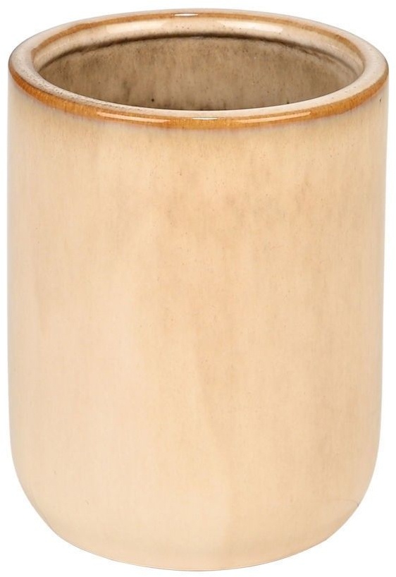 ESTIA ΠΟΤΗΡΑΚΙ ΜΠΑΝΙΟΥ SATIN ΚΕΡΑΜΙΚΟ 7.5x7.5x9cm