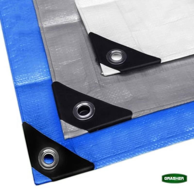 Αδιάβροχος Μουσαμάς - Τέντα 4x5m 120gr/m² GRASHER Με Κρίκους