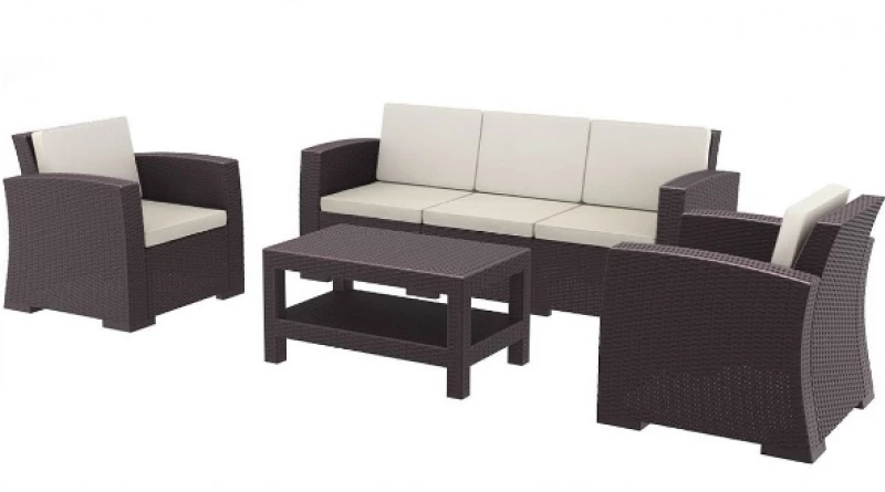 METAX-24 Monaco/ST-3 Lounge Set Καφέ*  0. x 0. x 0. metax-01-00-1803