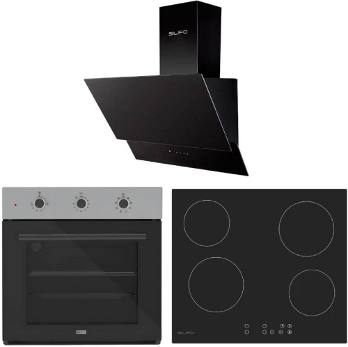 SILIFO ΣΕΤ ΦΟΥΡΝΟΣ SF6008 INOX + ΕΣΤΙΑ ΚΕΡΑΜΙΚΗ SF6821HV4 + ΑΠΟΡΡΟΦΗΤΗΡΑΣ ΚΑΜΙΝΑΔΑ SF6610 BLACK (ΧΕΙΡΙΣΤΗΡΙΟ) (4 ΕΤΗ ΕΓΓΥΗΣΗ ΕΛΛΗΝΙΚΗΣ ΑΝΤΙΠΡΟΣΩΠΕΙΑΣ) SILIFO 999-002-92269