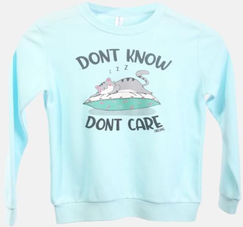 Πυτζάμα "Don't care" γαλάζια