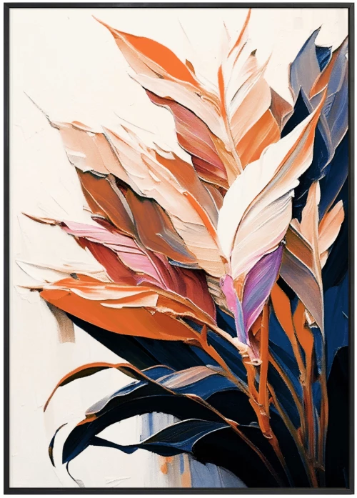 474598 ΠΙΝΑΚΑΣ TOIXOY TROPICO HM4547.02 ΚΟΡΝΙΖΑ ΜΑΥΡΗ-ΚΑΜΒΑΣ ΕΚΤΥΠΩΣΗ ΦΥΛΛΑ 52,5X2,8X72,5ΥΕΚ.