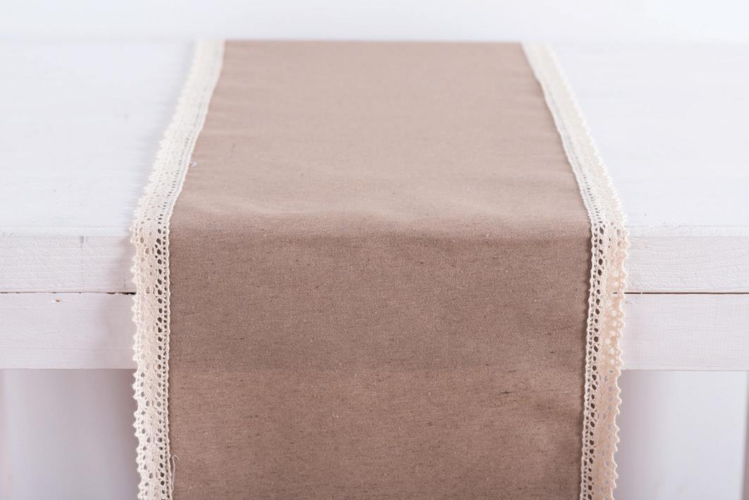 479363 BEAUTY HOME ΡΑΝΝΕΡ ΥΦΑΣΜΑΤΙΝΟ ΜΕ ΔΑΝΤΕΛΑ 30 CM X 1.5M ΣΑΠΙΟ ΜΗΛΟ