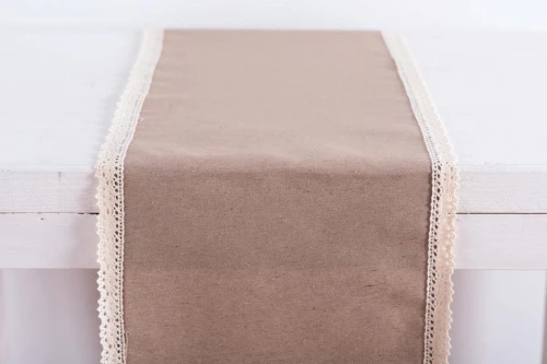 479363 BEAUTY HOME ΡΑΝΝΕΡ ΥΦΑΣΜΑΤΙΝΟ ΜΕ ΔΑΝΤΕΛΑ 30 CM X 1.5M ΣΑΠΙΟ ΜΗΛΟ