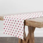 479521 BEAUTY HOME ΡΑΝΝΕΡ ΛΕΥΚΟ ΜΕ ΚΑΡΔΙΕΣ 34 CM X 1,5 M