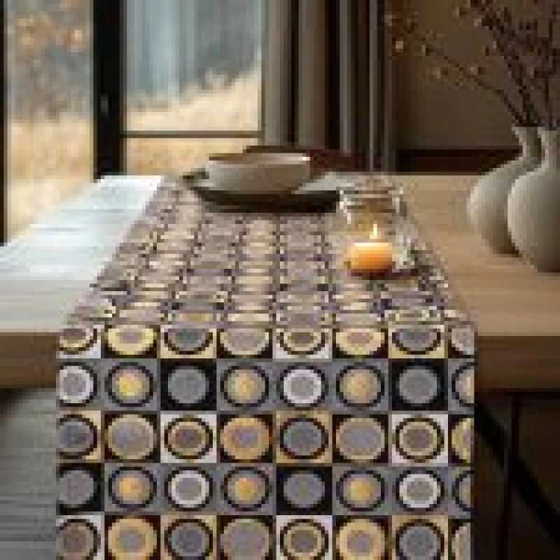 479677 BEAUTY HOME ΡΑΝΝΕΡ ΣΤΟΦΑ ROUND CIRCLE LUXURY 34 CM X 1,5 M