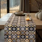 479677 BEAUTY HOME ΡΑΝΝΕΡ ΣΤΟΦΑ ROUND CIRCLE LUXURY 34 CM X 1,5 M