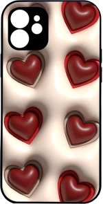 Red hearts IPhone 12 Pro
