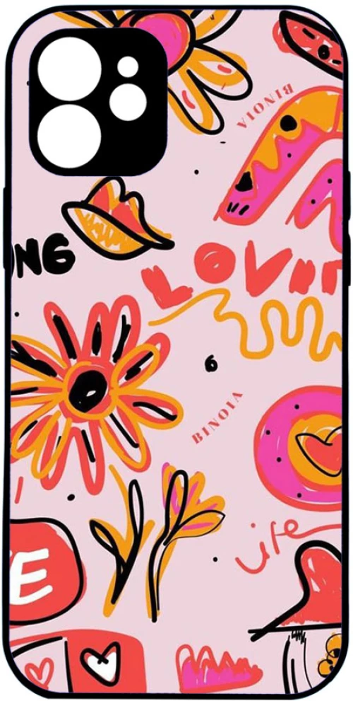 pink flower love IPhone 14