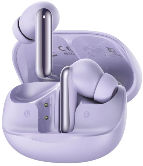 QCY Melobuds N50 ANC Purple - 45db ANC TWS Semi-Ear Earbuds 6 mic ENC, IPX4 BT5.4