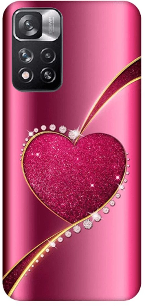 Shining Heart Silicone case Θήκη για Xiaomi Redmi Note 11 Pro+ (Plus) pink