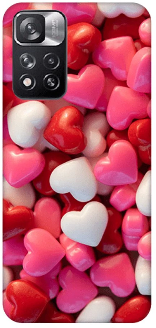 Chocolate Hearts Silicone case Θήκη για Xiaomi Redmi Note 11 Pro+ (Plus) pink