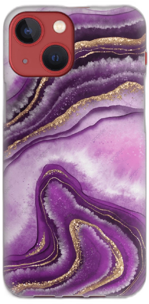 Marble Silicone case Θήκη για Iphone 13 purple