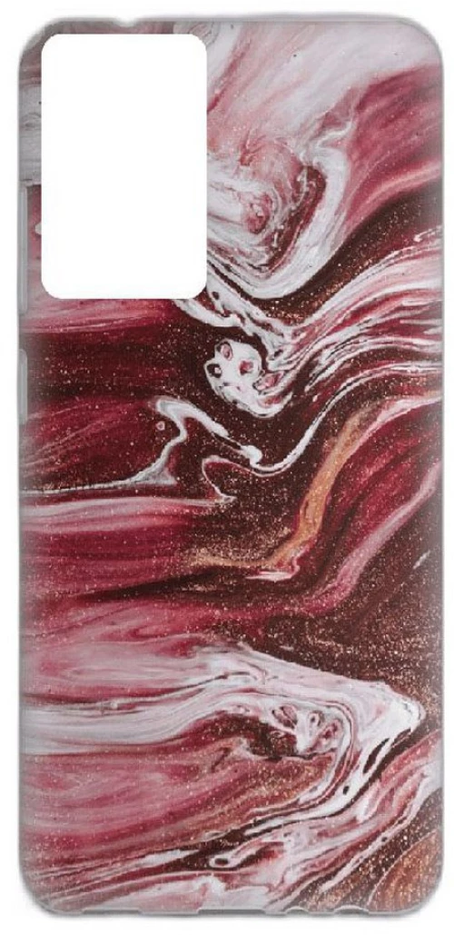 Marble Silicone case Θήκη για Xiaomi Redmi Note 10 Pro red