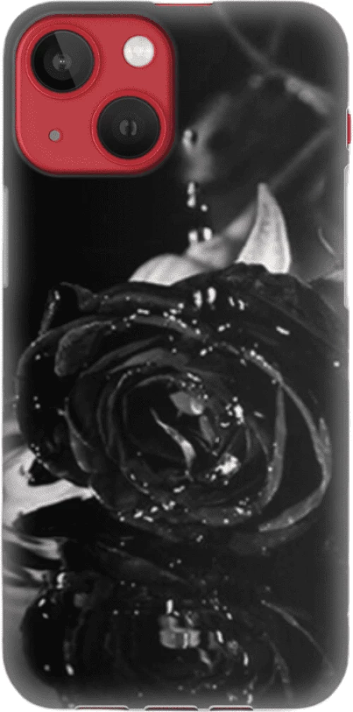 Black Rose Silicone case Θήκη για Iphone 13