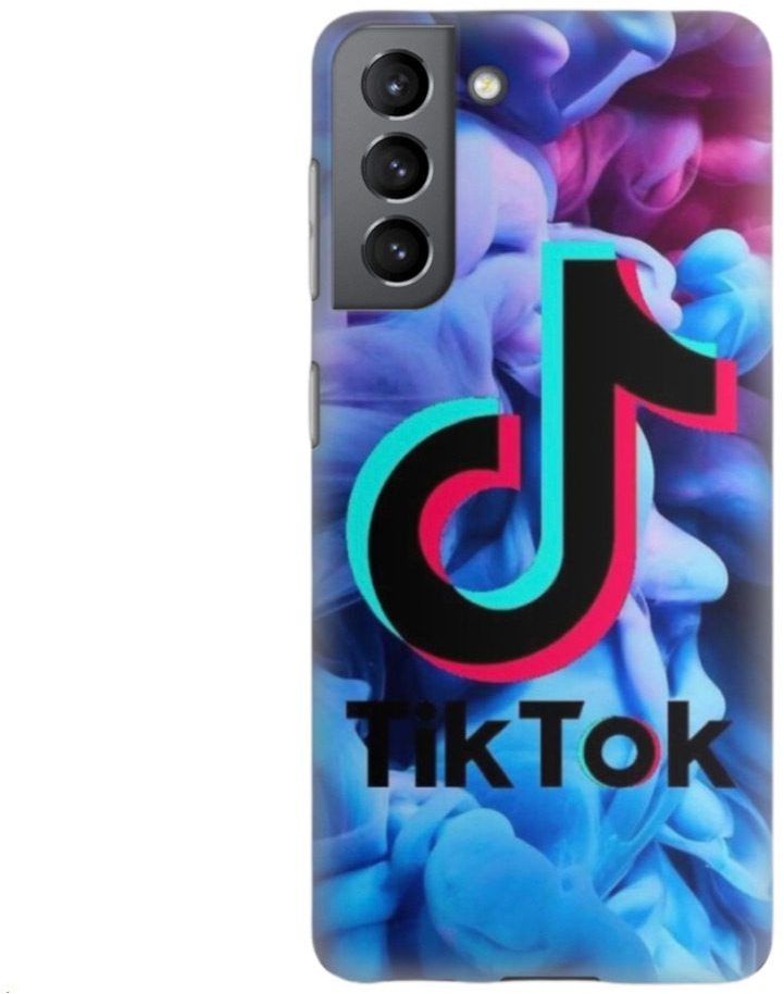 Tik Tok Silicone case Θήκη για Samsung Galaxy S21 blue