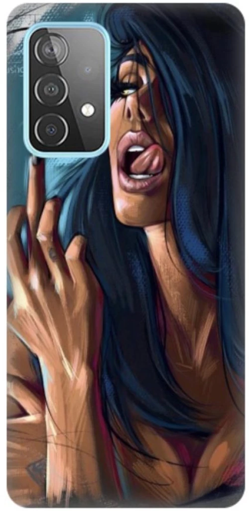 Woman Silicone case Θήκη για Samsung Galaxy A73 5G blue