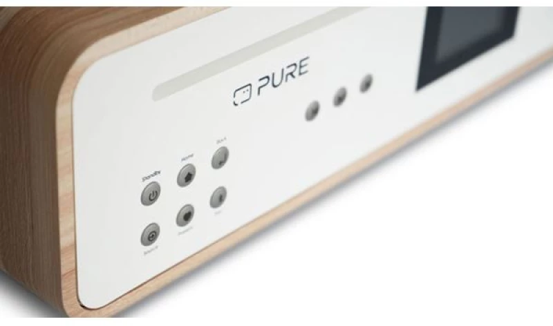 PURE Classic Stereo Oλοκληρωμένο Hχοσύστημα με Bluetooth, Λευκό / Bελανιδιά