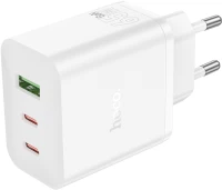 Φορτιστής Ταξιδίου Hoco N51 Scenery 65W με 2 x USB-C και 1 x USB-A  Λευκός