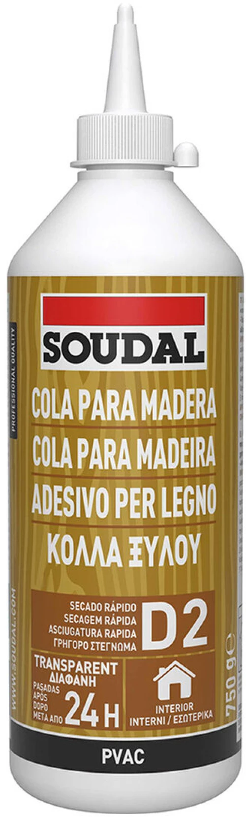 Άμεση Κόλλα  Soudal 117835 Ξύλο Λευκό 750 gr