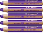 Χρωματιστά μολύβια Stabilo Woody Βιολετί 3-σε-1 (5 Μονάδες)
