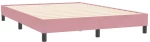 vidaXL Κρεβάτι Boxspring με Στρώμα Ροζ 160x210 εκ. Βελούδινο