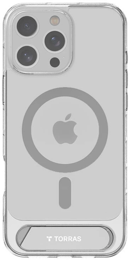 Torras Pstand Series Case for iPhone 16 Pro (Transparent)