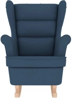 vidaXL Κουνιστή καρέκλα μπλε 74x90x102 cm Ύφασμα