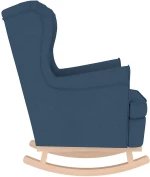 vidaXL Κουνιστή καρέκλα μπλε 74x90x102 cm Ύφασμα