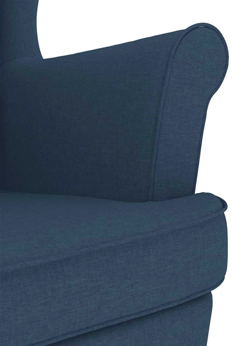 vidaXL Κουνιστή καρέκλα μπλε 74x90x102 cm Ύφασμα