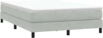 vidaXL Κρεβάτι Boxspring με Στρώμα Ανοιχτό Γκρι 160x210 εκ. Βελούδινο