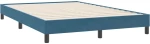 vidaXL Box Spring κρεβάτι με στρώμα σκούρο μπλε 160x220 cm Βελούδινο