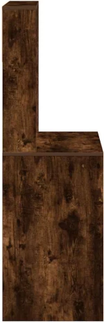 vidaXL Γραφείο με Ράφια Καπνιστή Δρυς 100x45x140 εκ Επεξεργασμένο Ξύλο