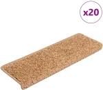 vidaXL Πατάκια Σκάλας 20 τεμ. Μπεζ 65 x 21 x 4 εκ.