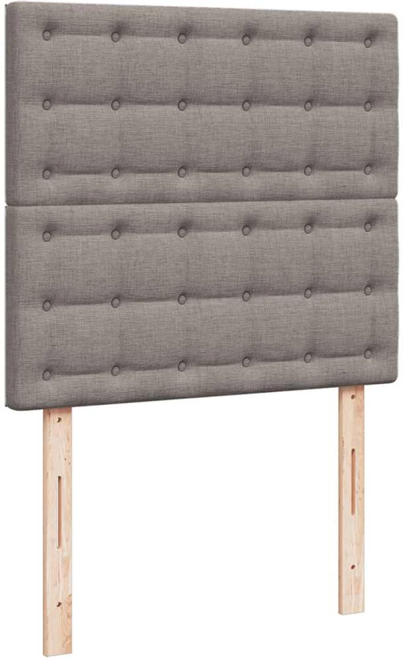 vidaXL Οθωμανικό κρεβάτι με στρώμα Taupe 80x200cm ύφασμα