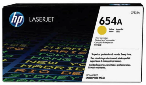 Γνήσιο Toner HP 654A Κίτρινο