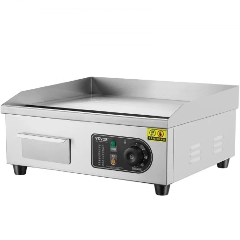 VEVOR Commercial Electric Griddle 2800 W Countertop Flat Top Grill 122℉-572℉