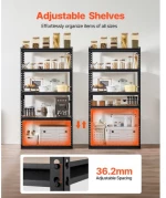 VEVOR Storage Shelves 16" D x 32" W x 62.8" H 5-tier Garage Storage Shelving