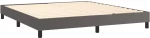 vidaXL Κρεβάτι Boxspring με Στρώμα Γκρι 160x200εκ. από Συνθετικό Δέρμα