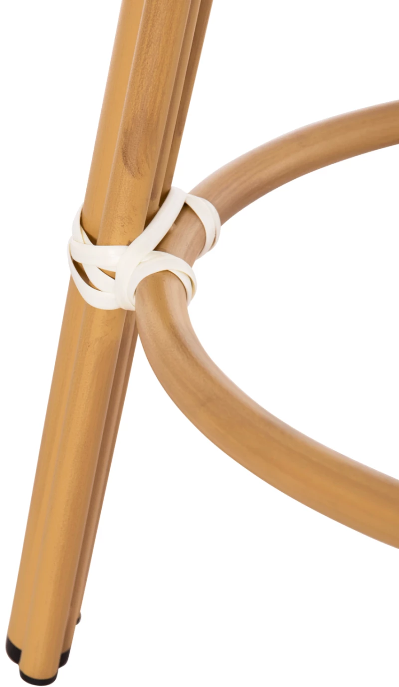 ΣΚΑΜΠΟ ΑΛΟΥΜΙΝΙΟΥ ΜΕΣ.ΥΨΟΥΣ CHINO HM6286.03 BAMBOO LOOK & TEXTILENE ΜΑΥΡΟ 43x43x65Υεκ