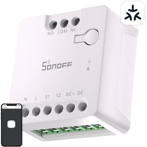 SONOFF MINI-D Smart WiFi Matter Switch (AC/DC 12-48V, ξηρή επαφή)