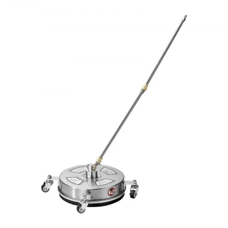 VEVOR 14" Pressure Washer Surface Cleaner 4 Wheels 4000 Max PSI 2 Extended Wands