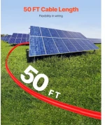 VEVOR 50FT Solar Panel Extension Wire with Female & Male Connectors 10AWG 1 Pair