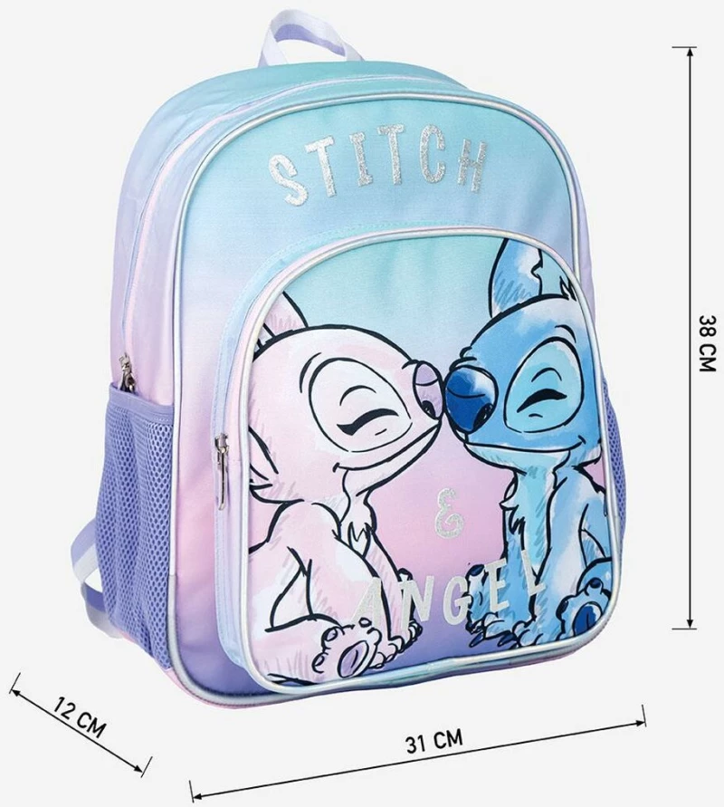 Σχολική Τσάντα Stitch Λιλά