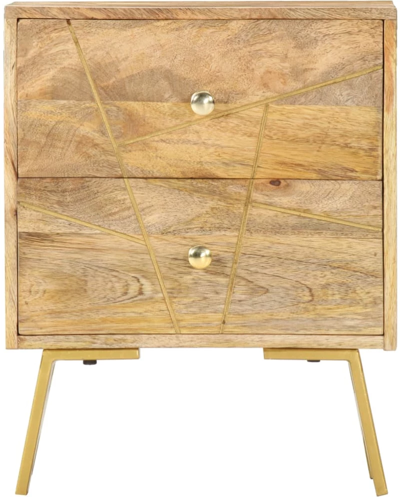 vidaXL Κομοδίνο 40 x 30 x 50 εκ. από Μασίφ Ξύλο Μάνγκο