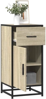 vidaXL Συρταριέρα Sonoma Δρυς 35,5x35x76 εκ. Επεξ. Ξύλο + Μέταλλο